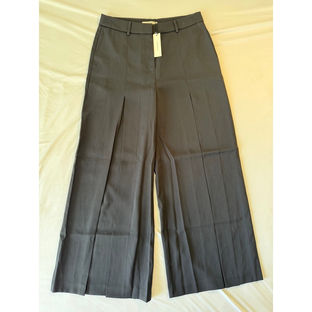 Commense Black Wide Leg Pleated Trousers High Waisted Dress Pants XL NWT